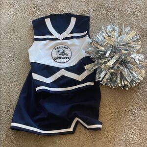 NFL Kids Dallas Cowboys Cheerleader Dress - Navy and White
